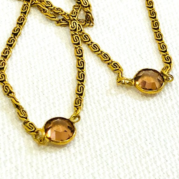 Vintage 1960s Goldette Jewelry Multi Strand Necklace with Pendants in Gold Tone - Picture 12 of 15